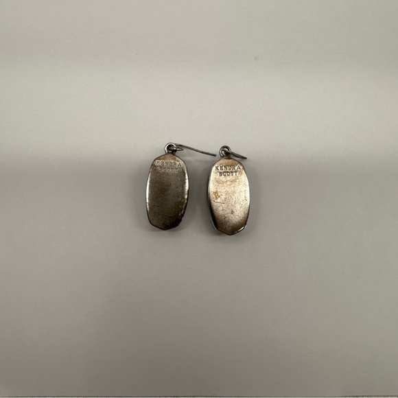 Kendra Scott Danay Iridescent Crystalized Drusy Drop Silvery Rhodium Earrings - Picture 8 of 10